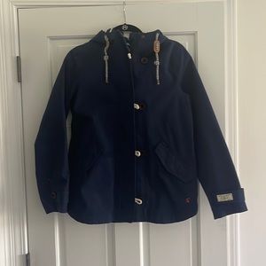 JOULES RIGHT AS RAIN COAST WATERPROOF RAINCOAT-Navy- in size 6